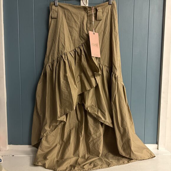 Scandal ITALY Women’s High Low Maxi Skirt Women’s Size M 30” Waist NWT - Picture 2 of 10